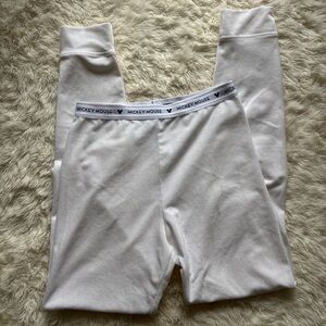 H&M White Leggings with Mickey Mouse Waistband